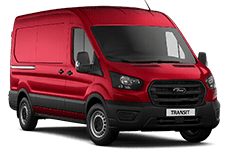 White Ford Transit SWB